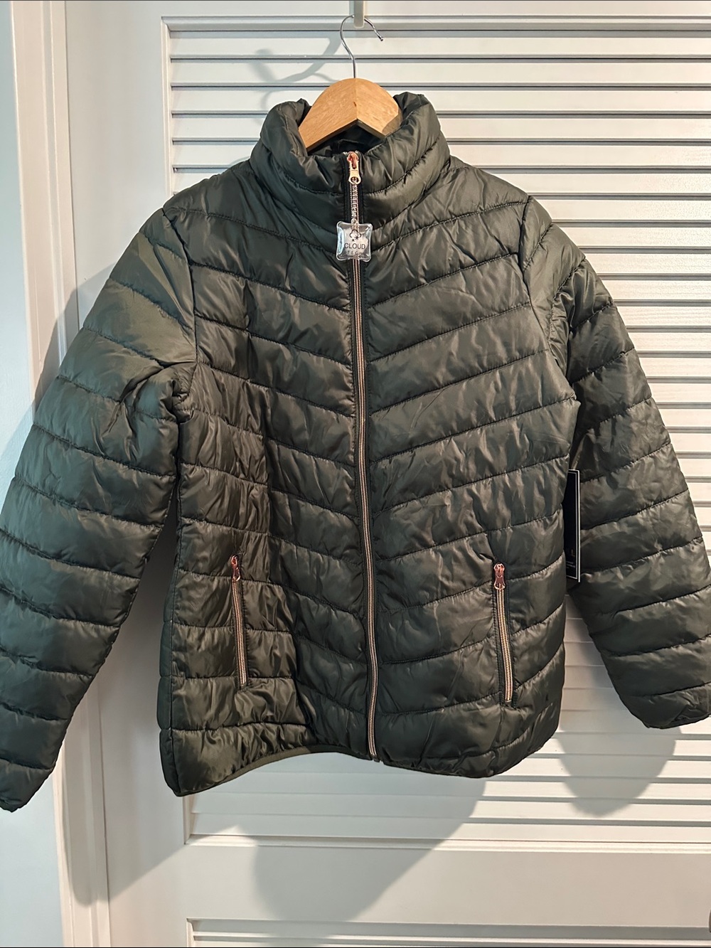 NWT Big Chill Lightweight Puffer Jacket with double zipper front pockets.